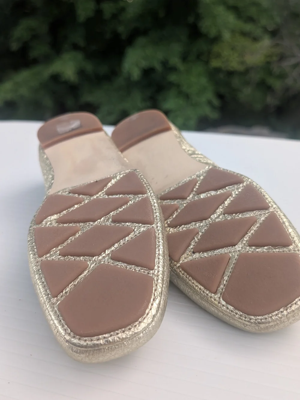 Tory Burch Laila Metallic Gold Bow Ballet Flats